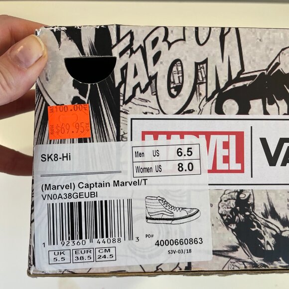 Captain Marvel Vans Sk8-Hi - Picture 7 of 7